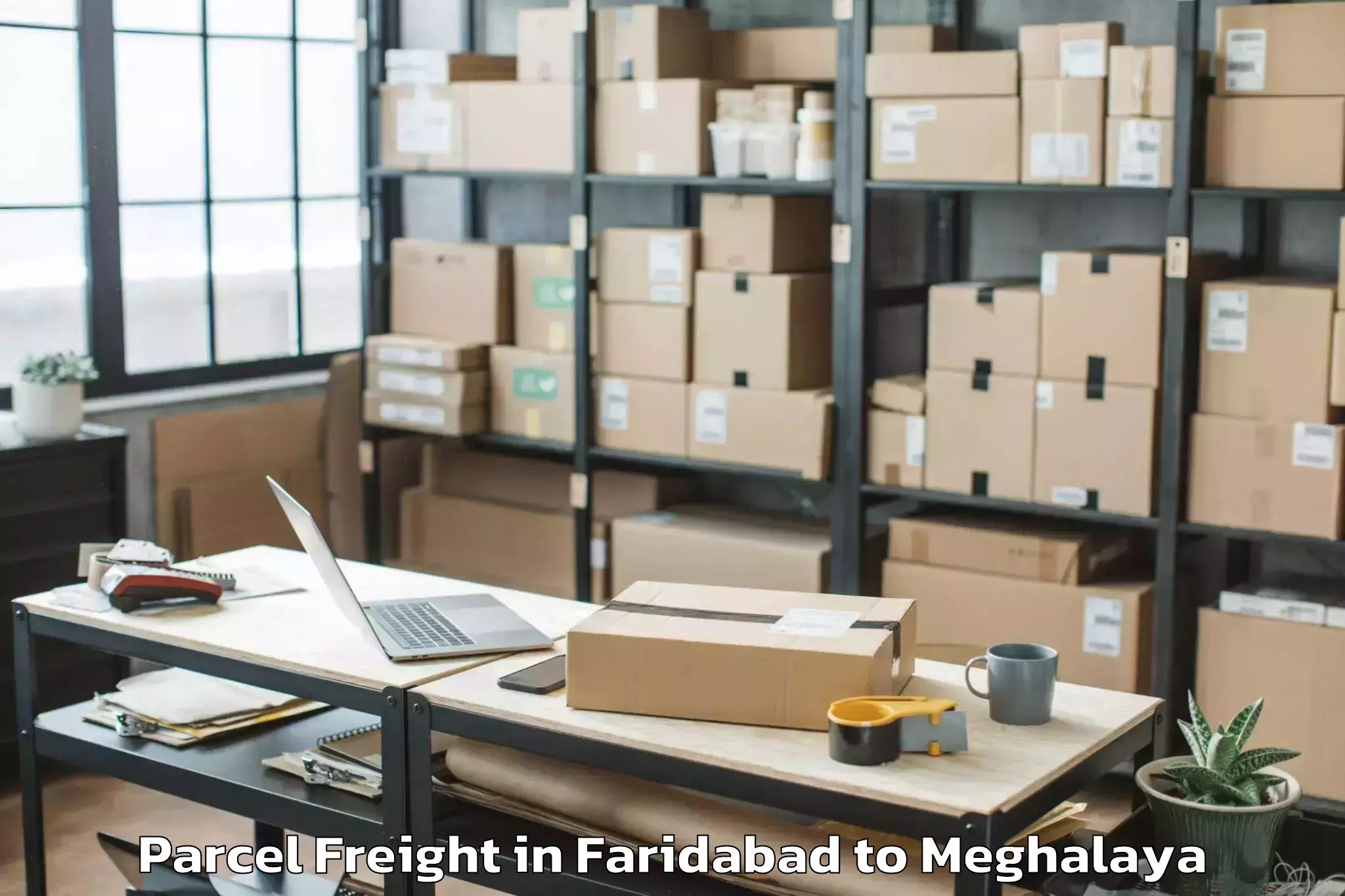 Easy Faridabad to Mawphlang Parcel Freight Booking